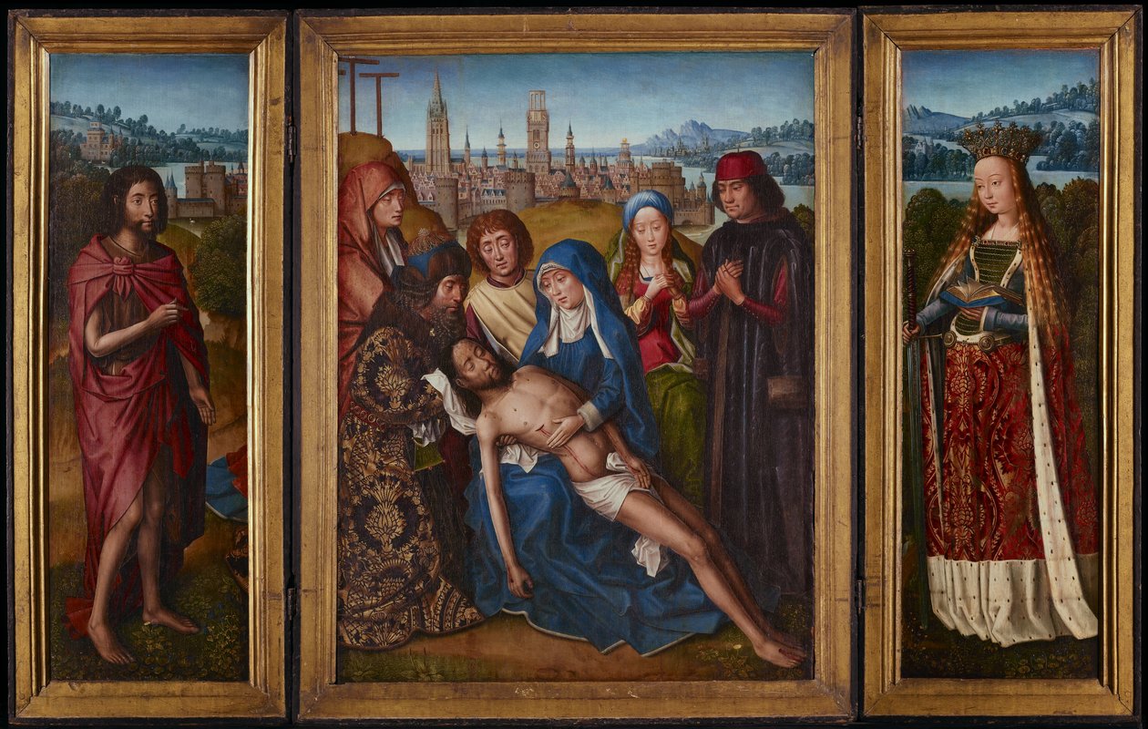 Siralom Keresztelő Szent Jánossal és Alexandriai Szent Katalinnal, 1493-1501 alkotó: Master of the Legend of Saint Lucy