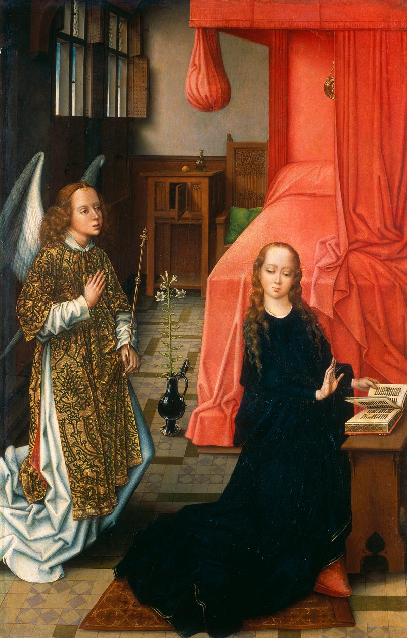 Az Angyali üdvözlet, Szent Katalin legenda mesterének munkája alkotó: Master of the Legend of St. Catherine
