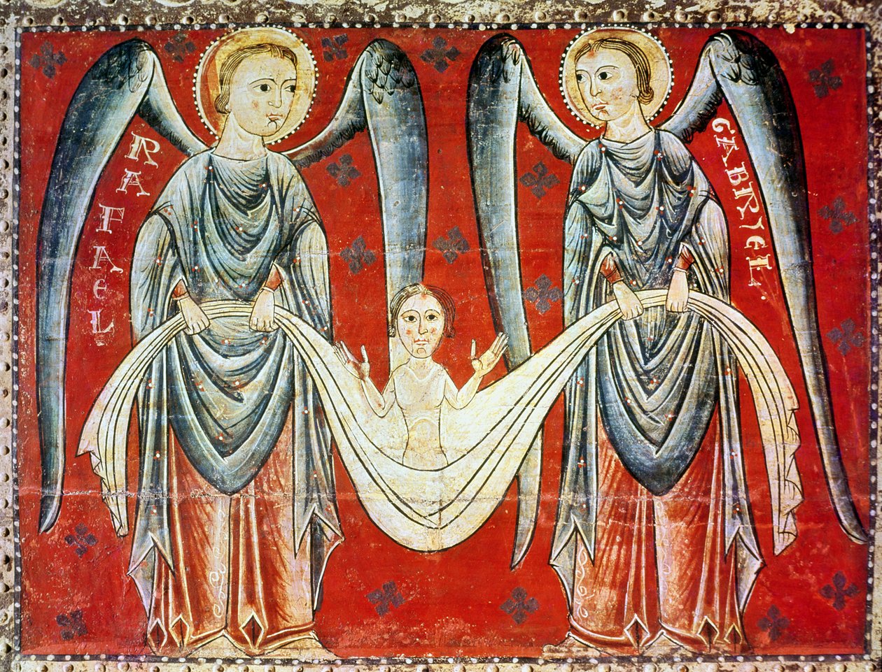 Szent Gábriel és Szent Rafael, 1200 körül alkotó: Master of the Llusanes