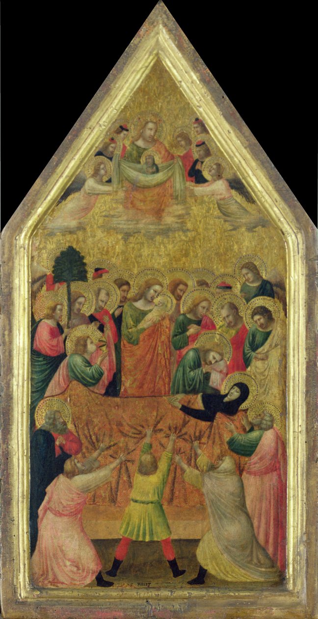 A Szűz halála (tempera a panelen) alkotó: Master of the School of Rimini