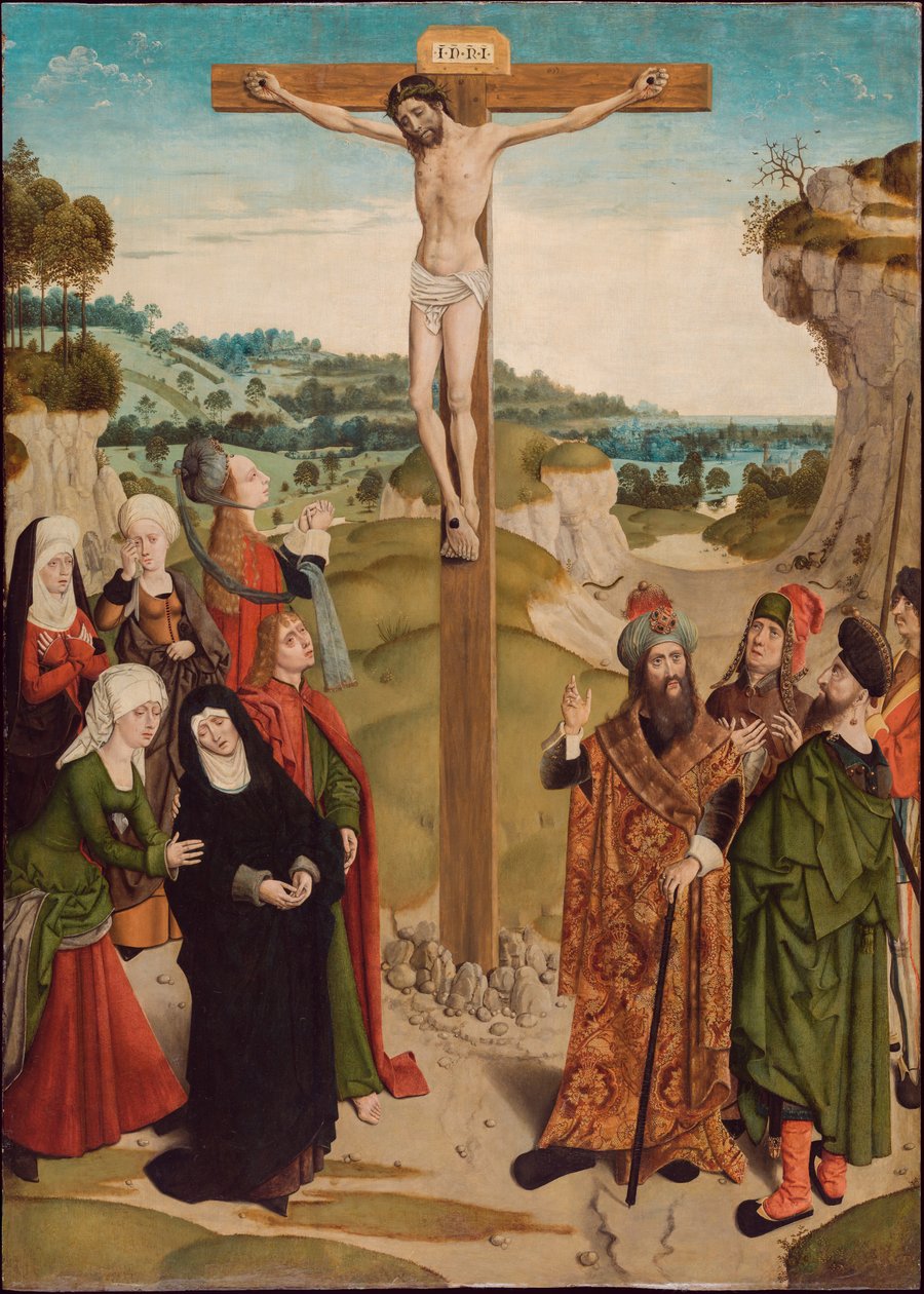 Keresztre feszítés, 1485 körül (tempera a panelen) alkotó: Master of the Tiburtine Sibyl