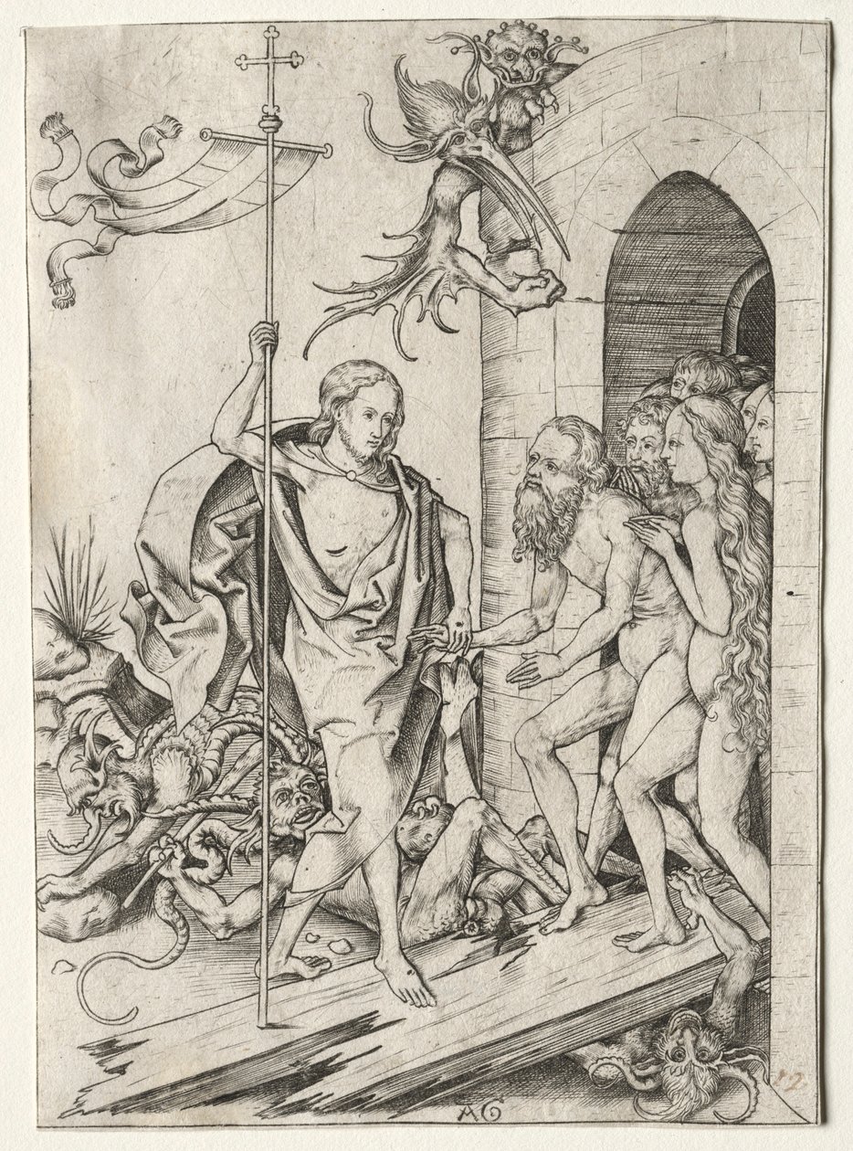 Jézus Krisztus szenvedése: Az alászállás a Limboba, 1400-as évek. alkotó: Master AG