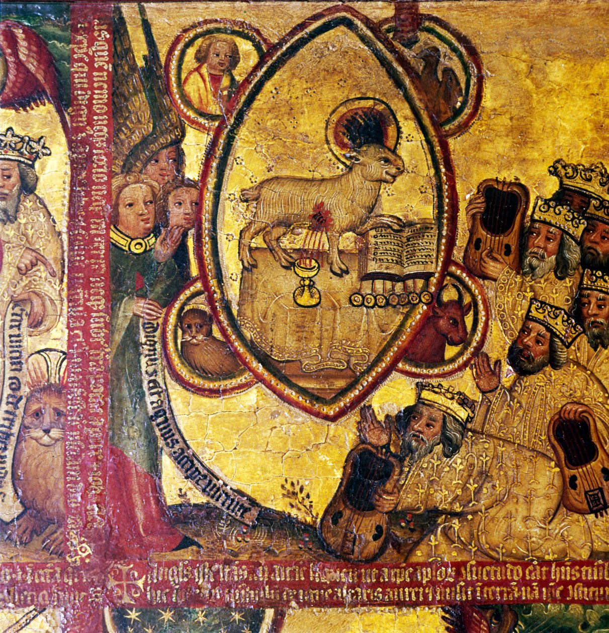 A Hét Pecsét könyvét tartó Bárány, akit a Vének imádtak, XIV-XV. alkotó: Master Bertram of Hamburg