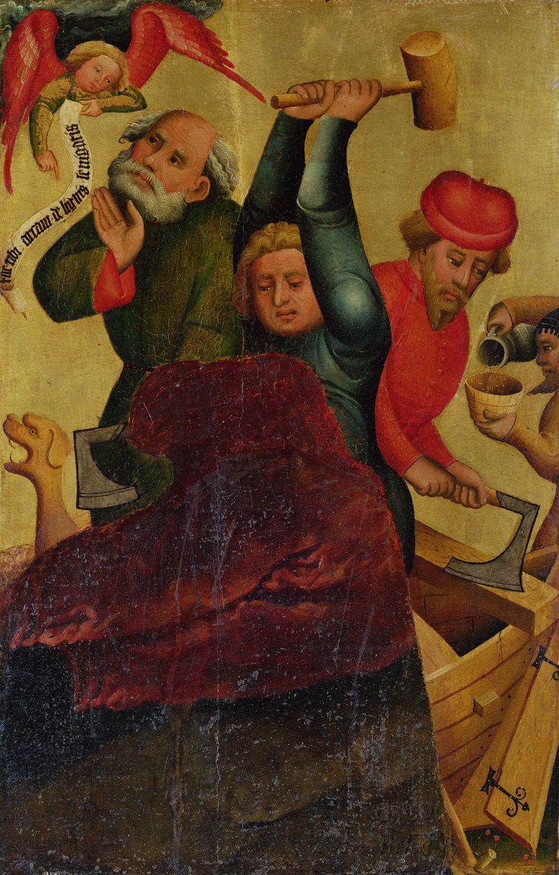 A bárka épülete a hamburgi Szent Péter-főoltárról, a Grabower-oltár, 1383 (tempera a táblán) alkotó: Master Bertram of Minden
