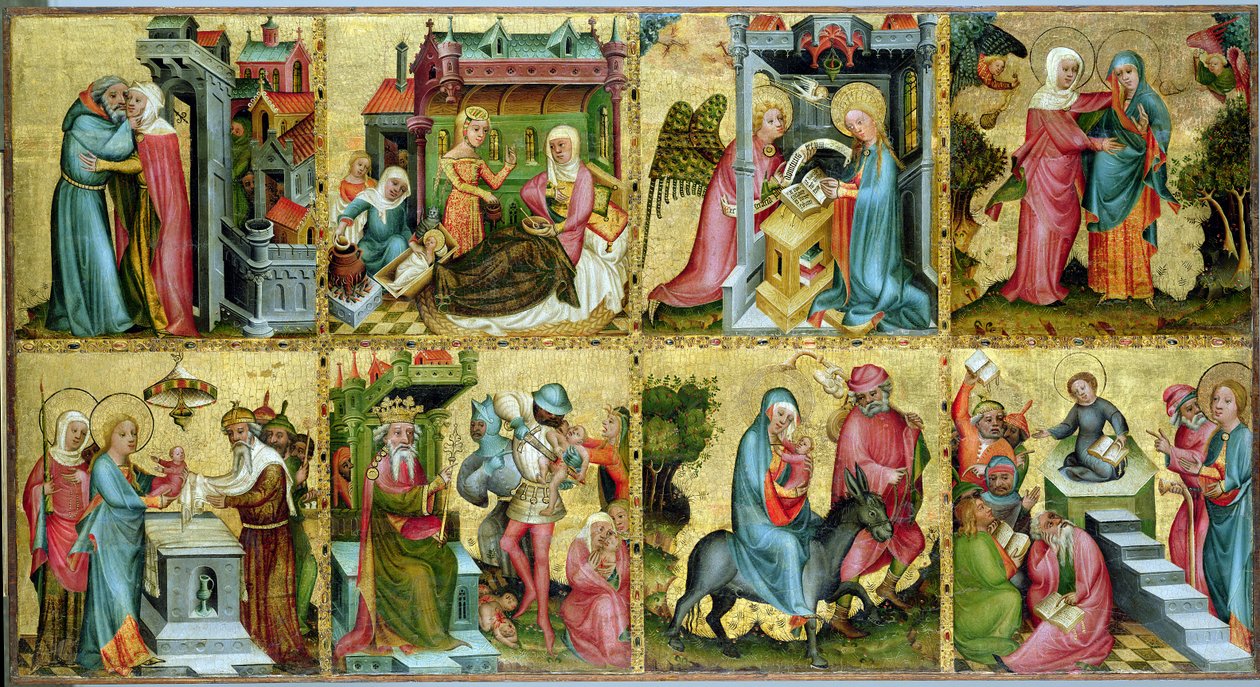 Buxtehude oltár, központi panel, 1400-10 (tempera a panelen) alkotó: Master Bertram of Minden