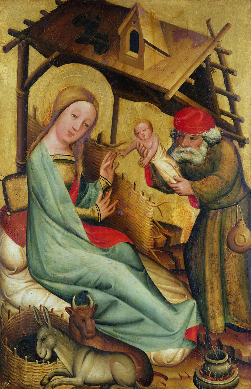 Születés a hamburgi Szent Péter-főoltárról, a Grabower-oltár, 1383 (tempera a táblán) alkotó: Master Bertram of Minden