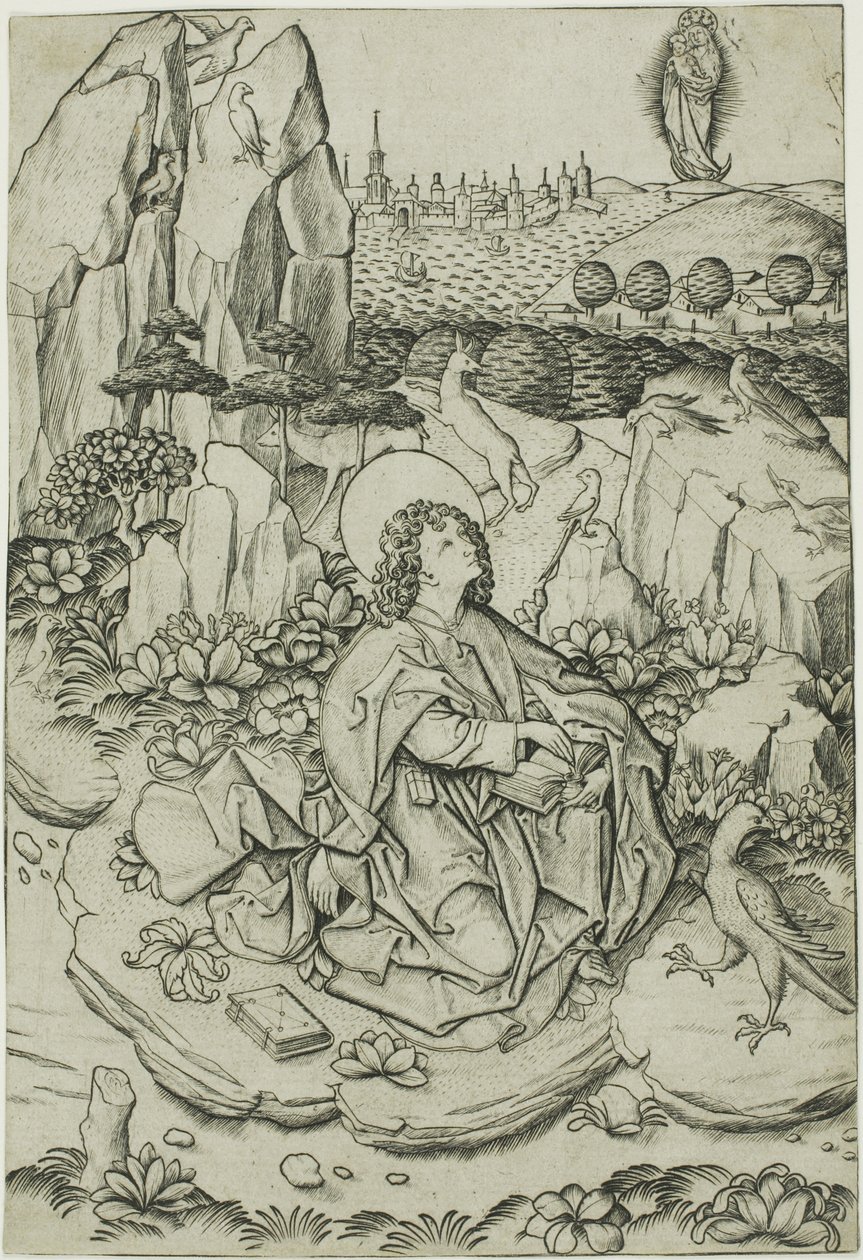 Szent János Patmosz szigetén alkotó: Master E.S.