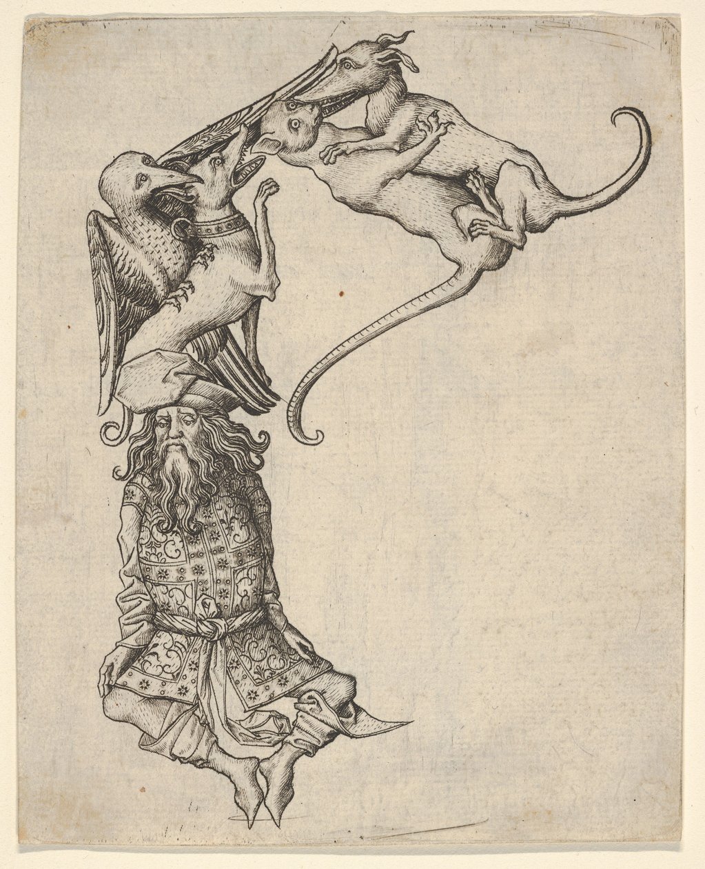 Az E betű az ábécéből, 1466-67. alkotó: Master ES