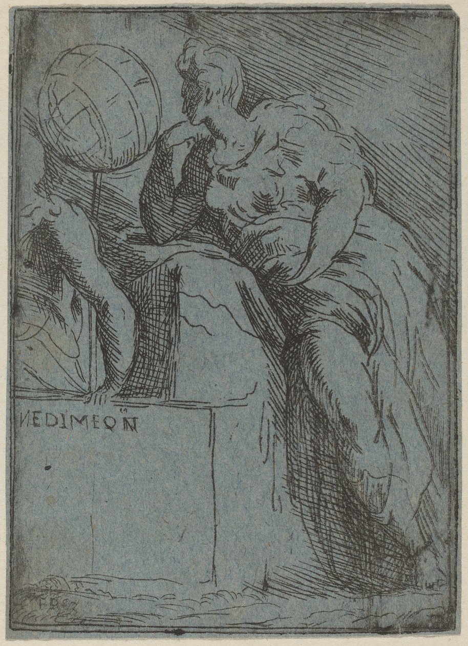 Endymion alkotó: Master F.P. after Parmigianino