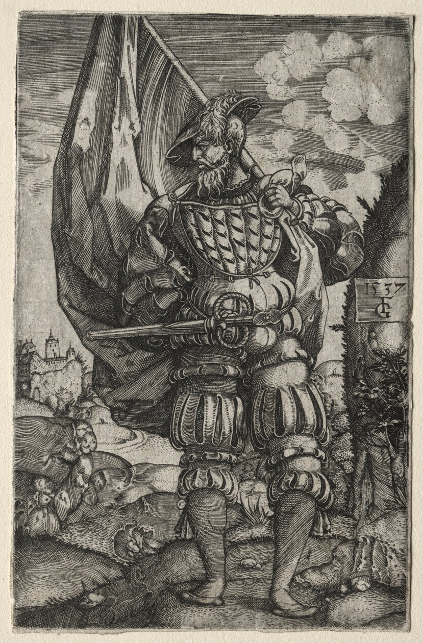 A zászlóvivő, 1537. alkotó: Master F. G.