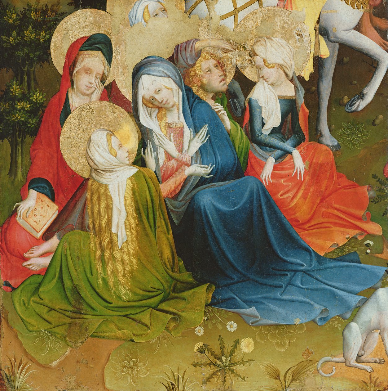Nők csoportja a keresztrefeszítéskor, tabló a hamburgi Szent János-templom Szent Tamás-oltáráról, 1424-ben kezdődött (tempera és olaj a táblán) alkotó: Master Francke