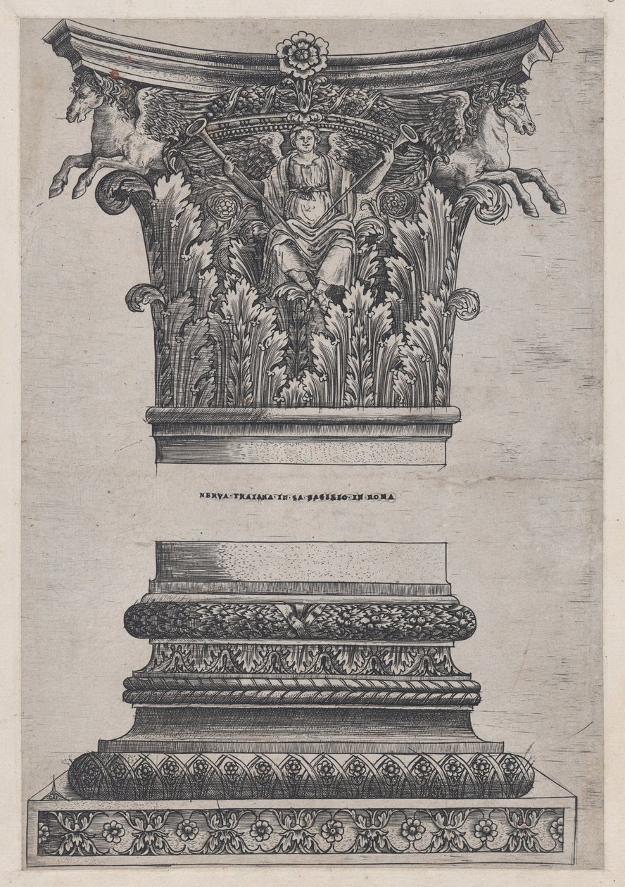 Pegazus fővárosa a Mars Ultor templomból és dec..., kb. 1537 alkotó: Master GA