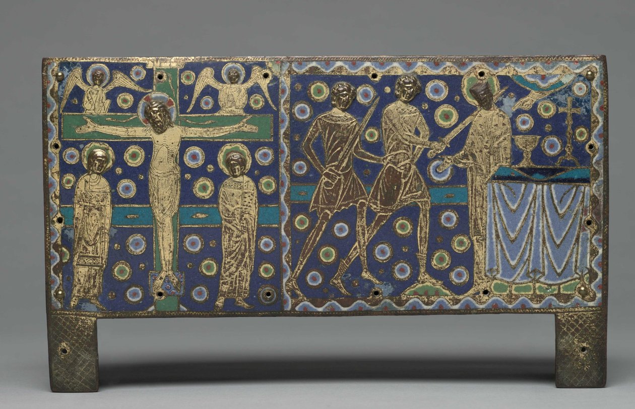 Emléktábla Becket Szent Tamás ereklyéinek kasszából, 1220-1225 alkotó: Master G. Alpais