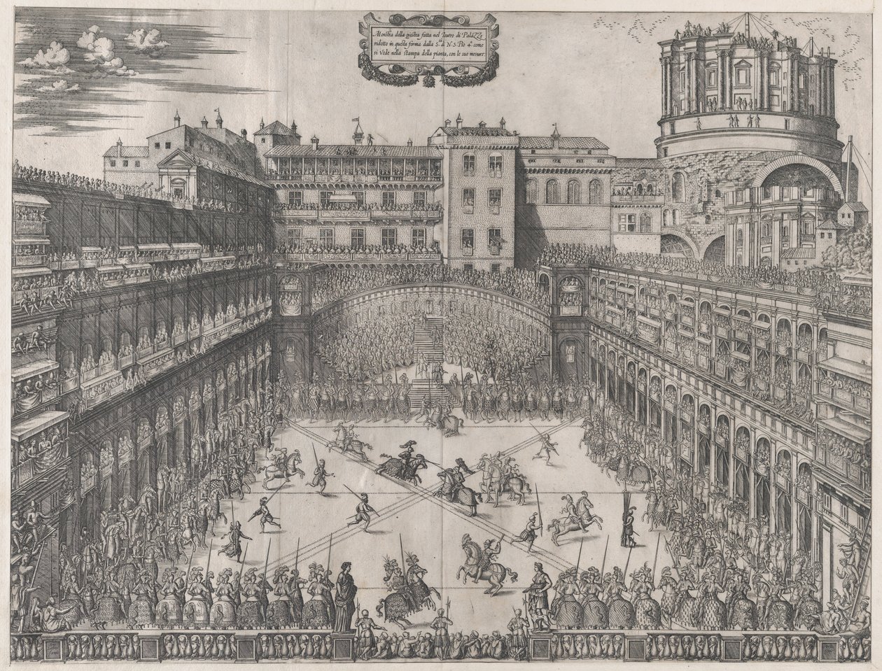 A római pompa tükre: Vatikáni torna, 1565., 1565 alkotó: Master HCB