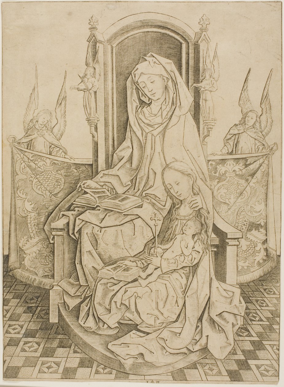 Szent Anna, a Szűz és a Gyermek alkotó: Master I.A.M. of Zwolle