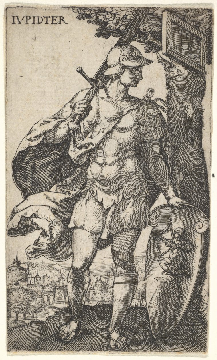 Jupiter az Istenek, akik a bolygók felett uralkodnak, 1528-ból. alkotó: Master I.B.