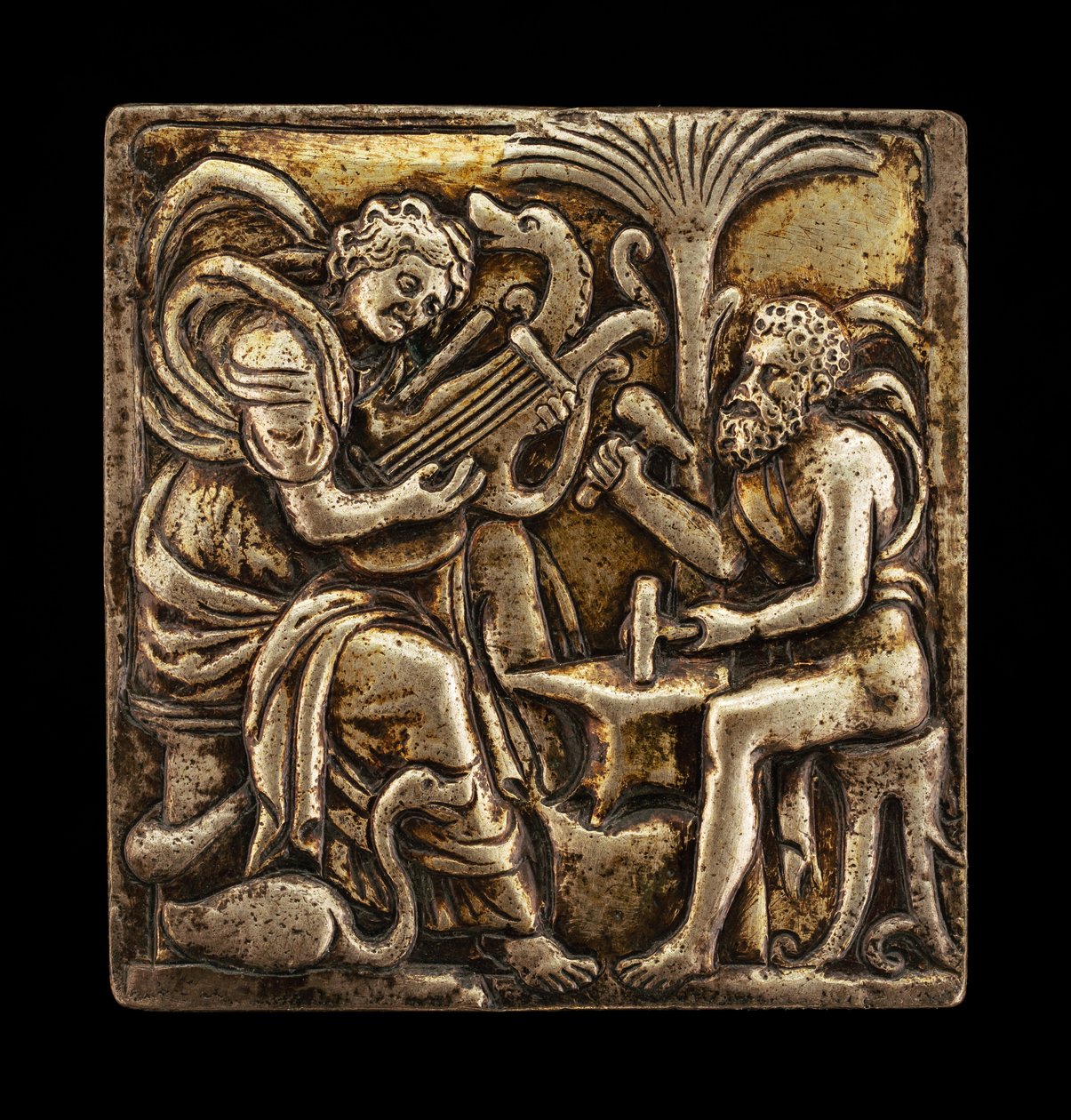 Apollón és Vulkán, 16. század. alkotó: Master I.S.A.