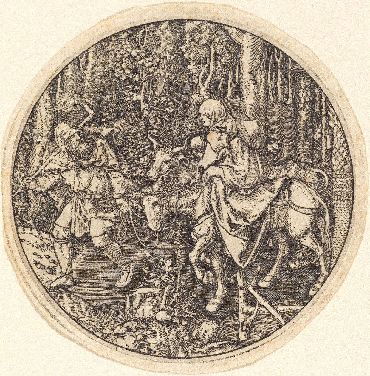 Repülés Egyiptomba alkotó: Master L after Albrecht Dürer