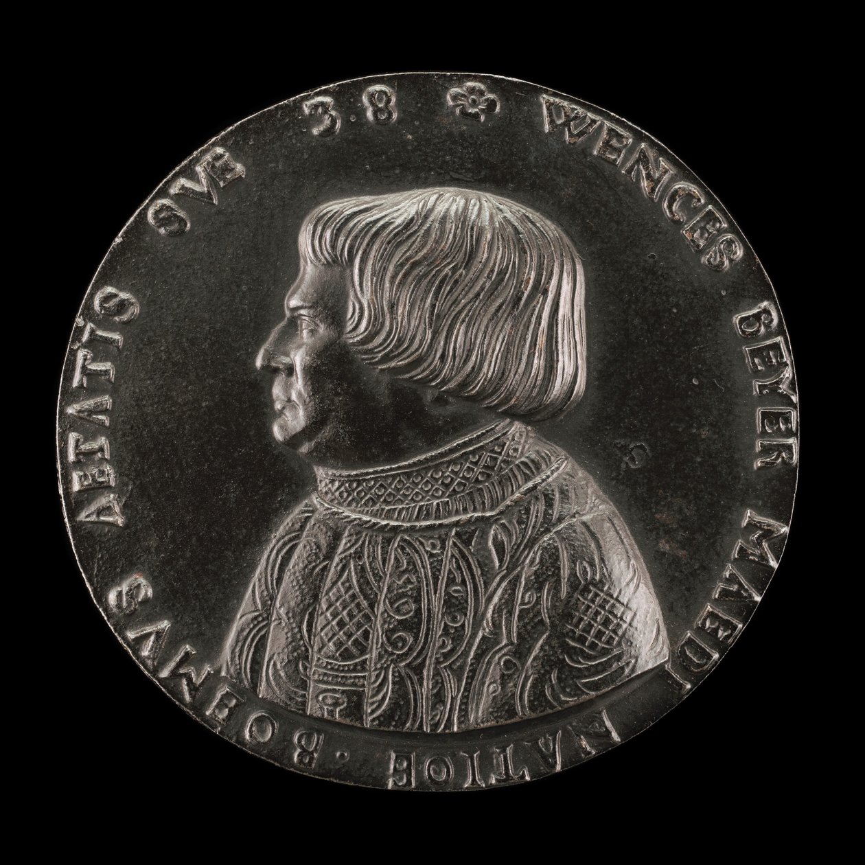 Václav Payer Wenceslaus Beyer, 1488-1537, cseh állami orvos [előlap], 1526. alkotó: Master M.P.