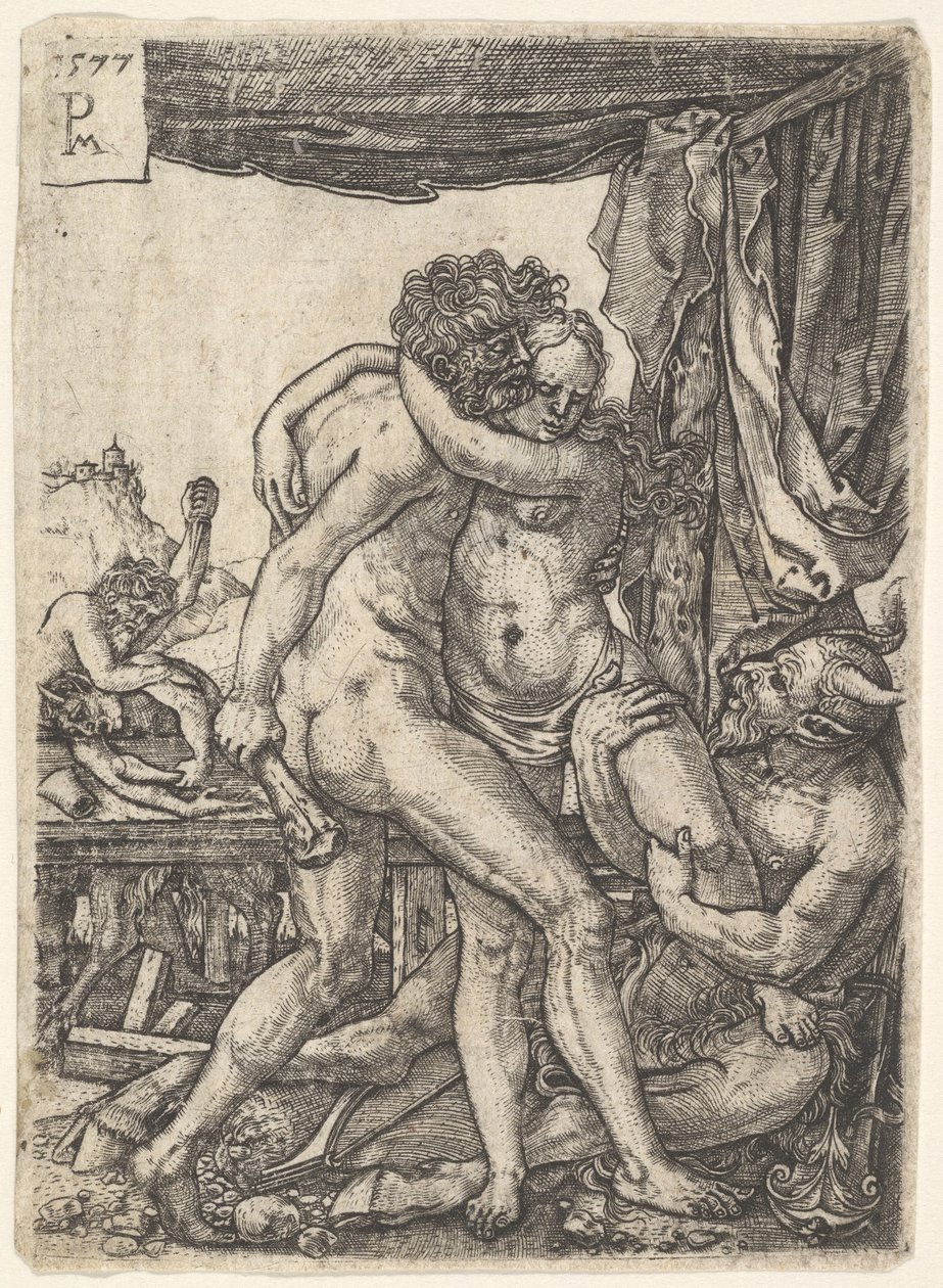 Hercules Harc a kentaurokkal, 1577. alkotó: Master PM