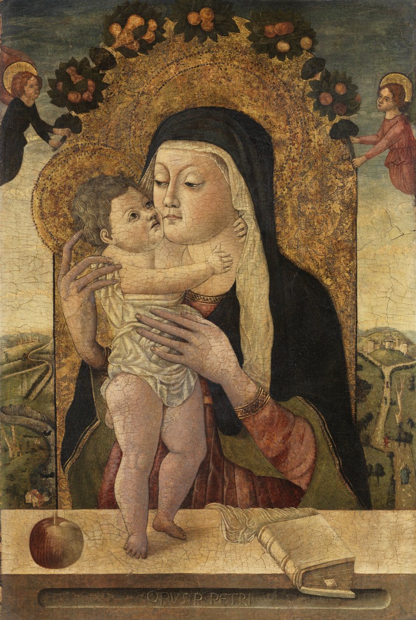 Szűz és gyermek, 1470-1500 körül alkotó: Master P. Petrus