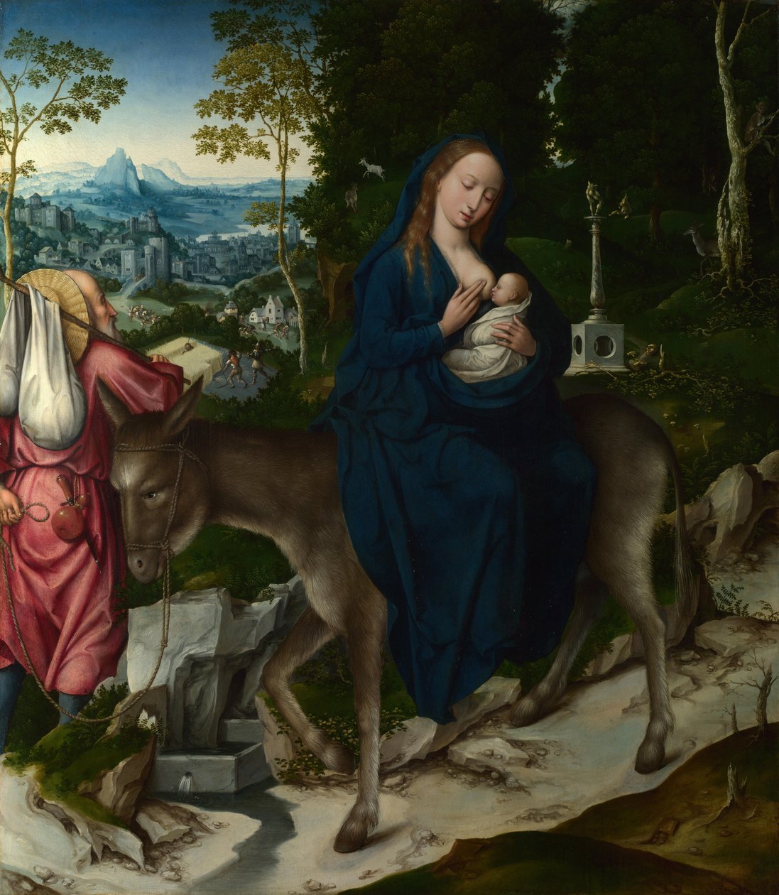Repülés Egyiptomba. Panel egy oltárképről, 1515 körül alkotó: Master of 1518