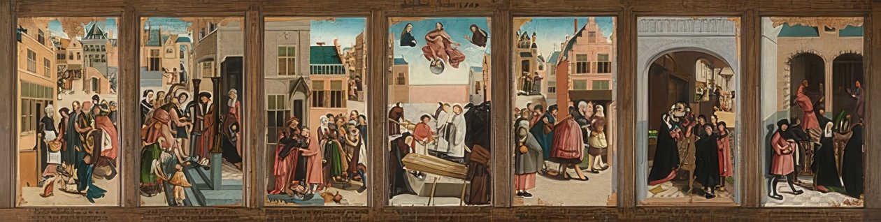 Az irgalmasság hét műve. 1504 alkotó: Master of Alkmaar