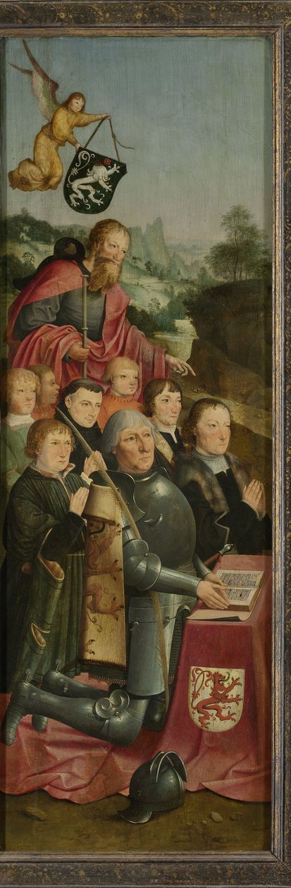 Emléktábla nyolc férfi portréval alkotó: Master of Alkmaar