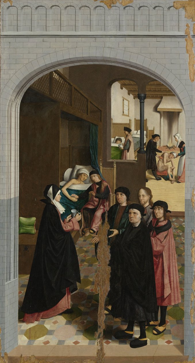 Az irgalmasság hét műve: A betegek vigasztalása, 1504 alkotó: Master of Alkmaar