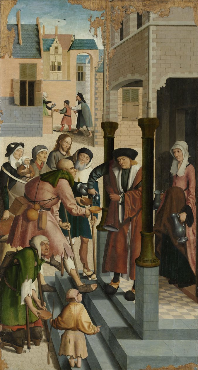 Az irgalmasság hét műve,: Ital a szomjazóknak, 1504 alkotó: Master of Alkmaar