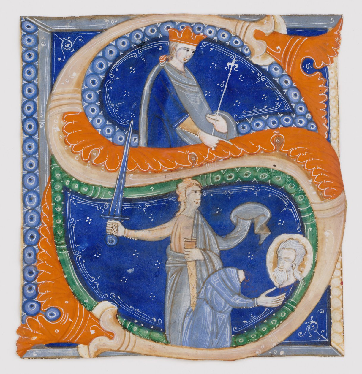 Kéziratos megvilágítás Szent Pál lefejezésével S..., olasz, kb. 1278. alkotó: Master of Bagnacavallo