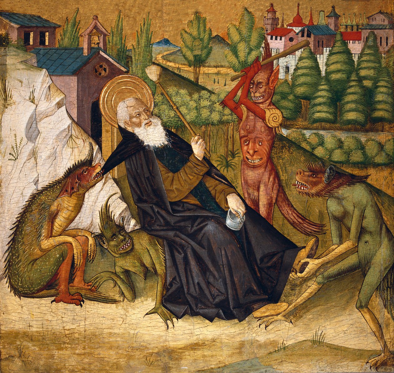 Szent Antal megkísértése a sivatagban alkotó: Master of Bonnat