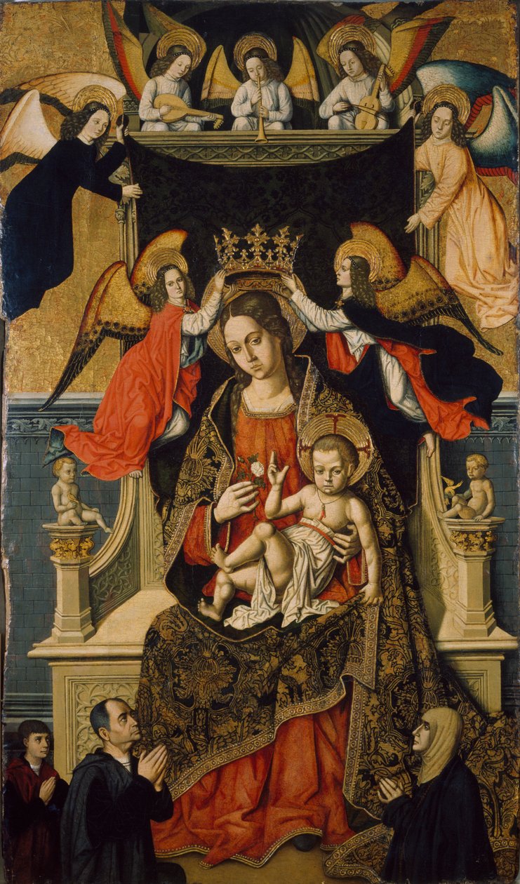 Szűz és gyermek angyalokkal és adományozókkal, 1475-1500 alkotó: Master of Castelsardo