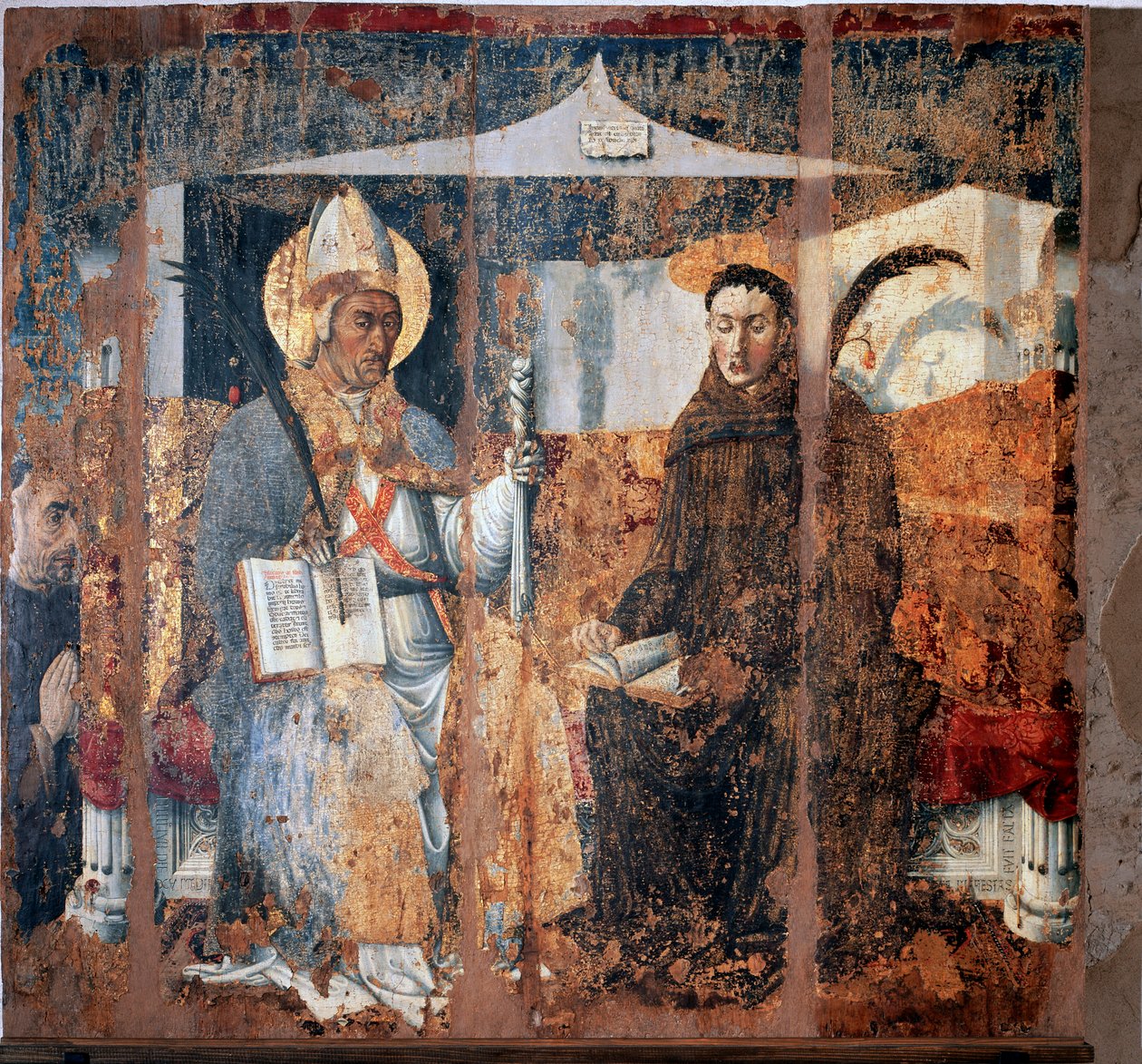 Tournai Szent Eleutherius és Szent Placidus (freskó alkotó: Master of Cesio