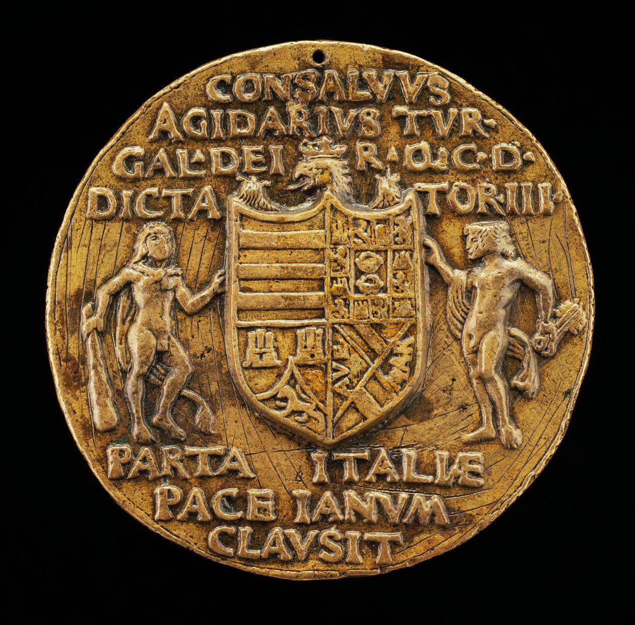 Herkules és Janus által támogatott pajzs [fordítva], c. 1503. alkotó: Master of Coriolanus