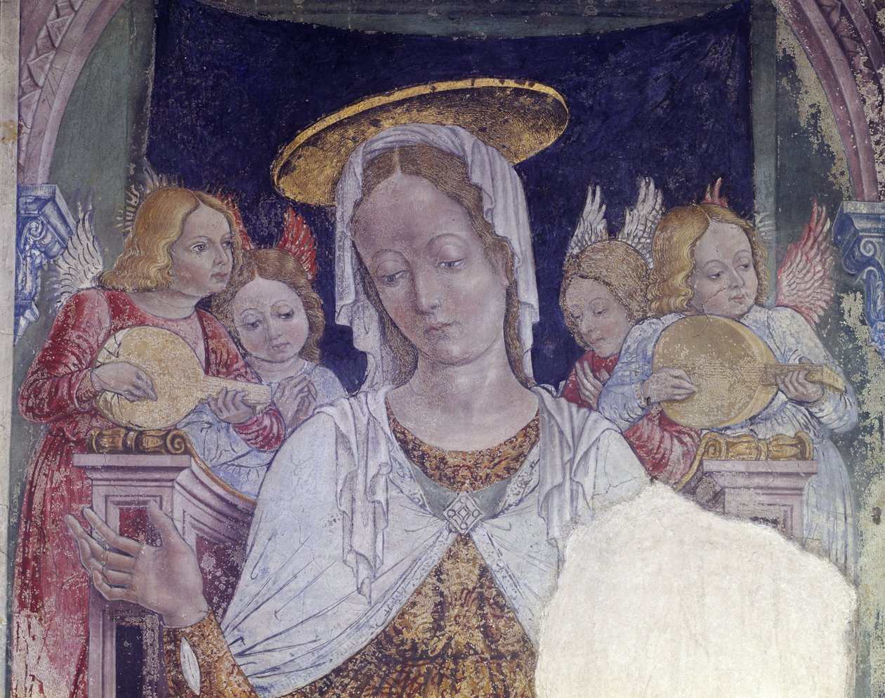 Olaszország, Piemont régió, Alessandria tartomány, freskó a Santa Maria Assunta-bazilika kápolnájában alkotó: Master of Crea