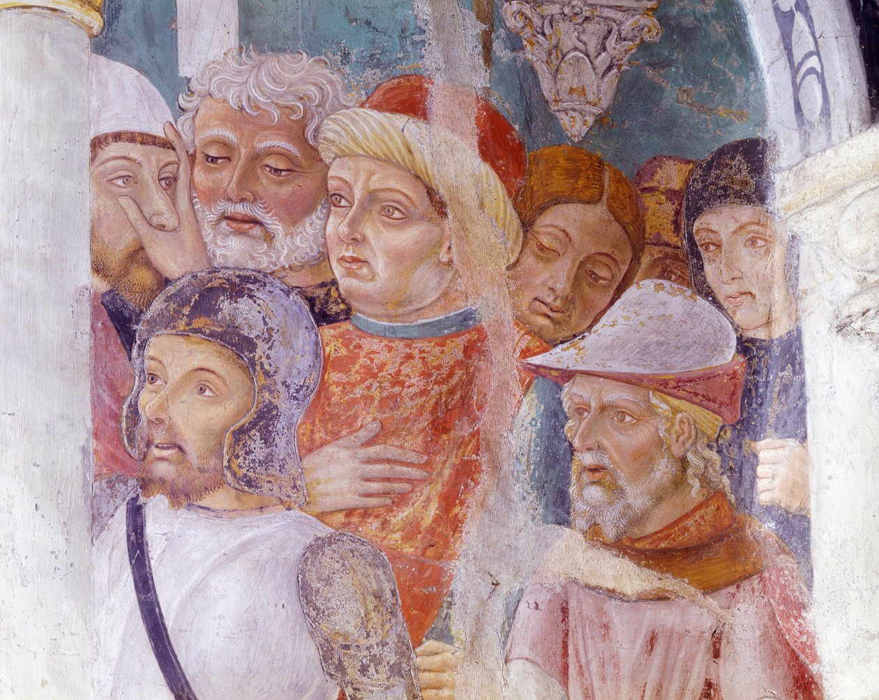 Olaszország, Piemont régió, Alessandria tartomány, freskó a Santa Maria Assunta-bazilika kápolnájában alkotó: Master of Crea