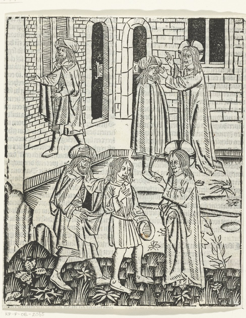 Krisztus meggyógyítja Bethesda vak emberét alkotó: Master of Delft (attributed to)