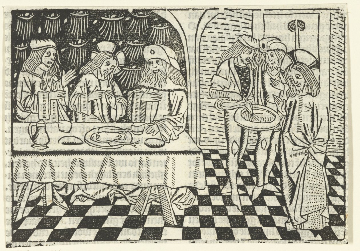 Ebéd a farizeusokkal alkotó: Master of Delft (attributed to)