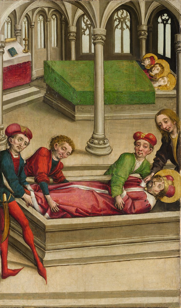 Szent Vencel temetése, kb. 1490-1500. alkotó: Master of Eggenburg
