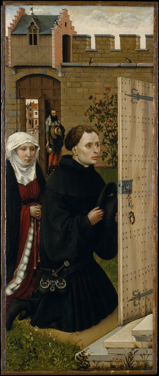 Angyali üdvözlet triptichon (Merode oltárkép), 1427-1432 körül (olaj, tölgy) alkotó: Master of Flémalle