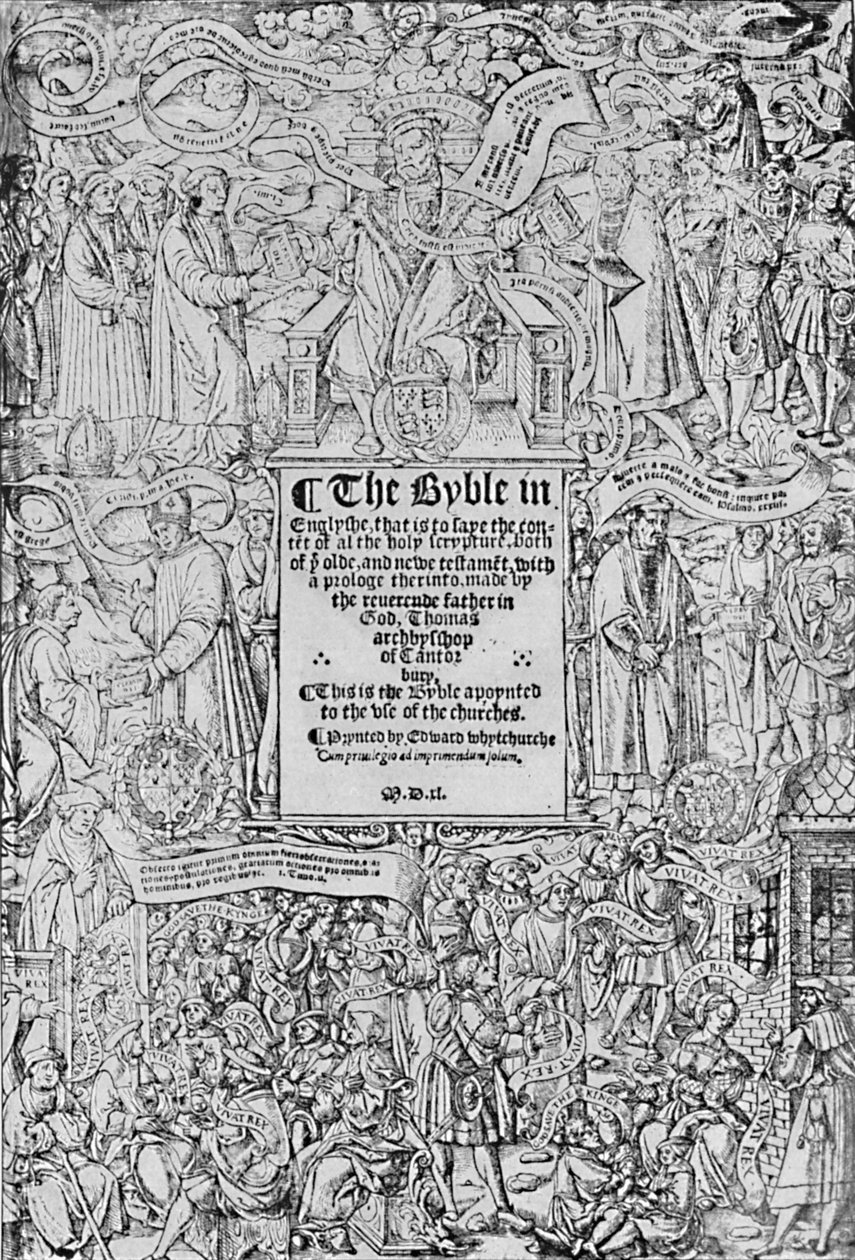 „A Nagy Biblia címlapja, 1540, 1903 alkotó: Master of Francois de Rohan