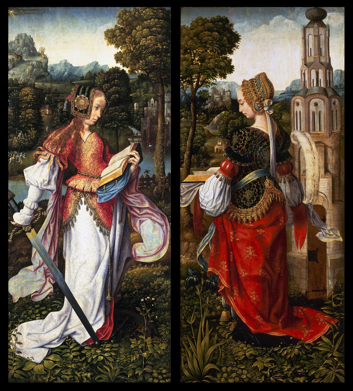 Szent Katalin és Szent Barbara alkotó: Master of Frankfurt