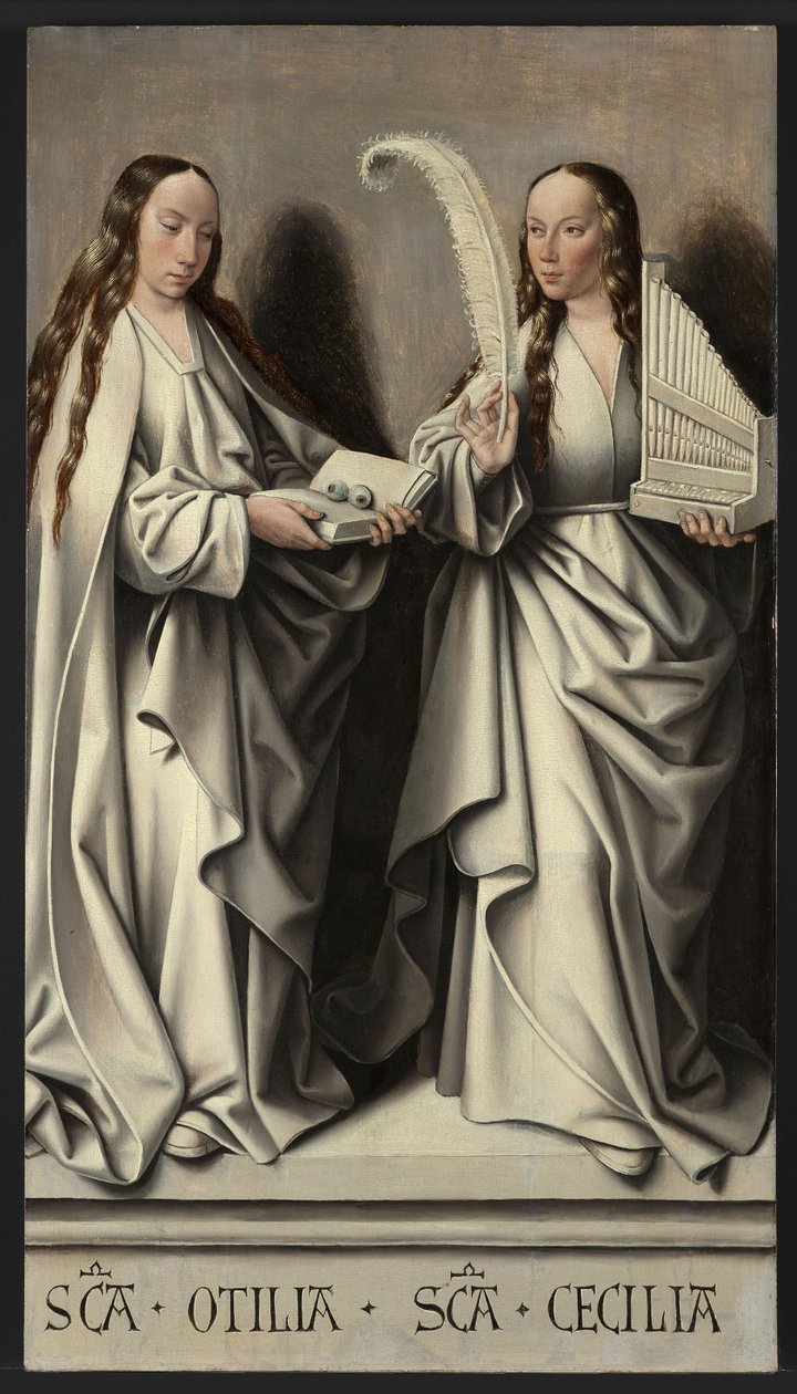 Szent Ottilia és Cecília Szent Anna oltártáblája, kb. 1503-1506 alkotó: Master of Frankfurt