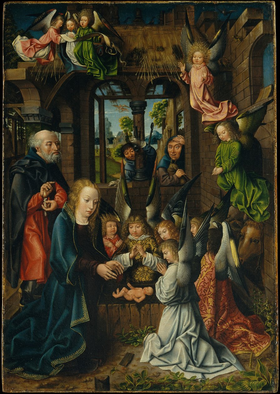 A Krisztus-gyermek imádása, 1500 körül (olaj, tölgyfa tábla) alkotó: Master of Frankfurt