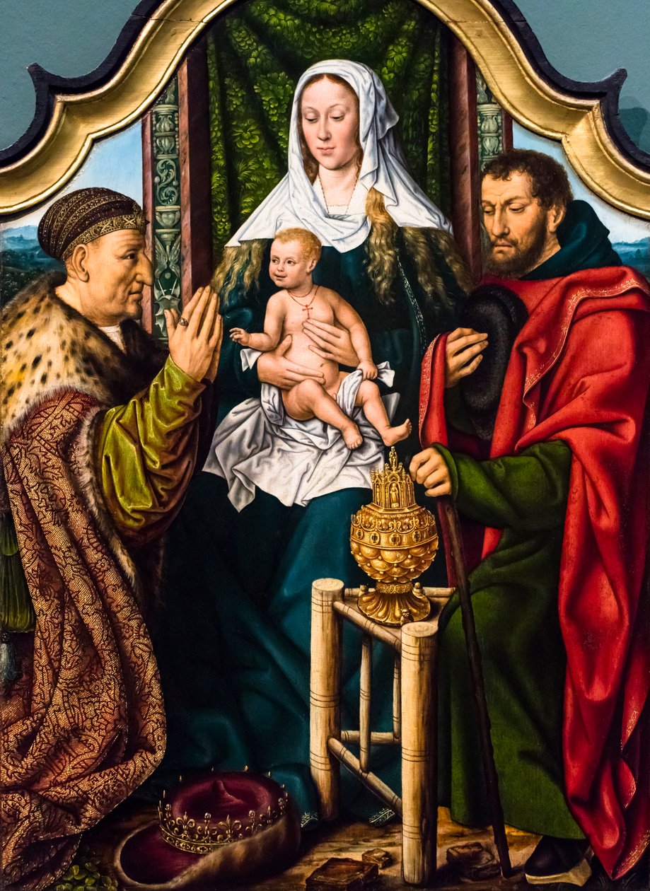 A bölcsek imádása, 1510 körül (Tempera és olaj, fa (tölgyfa)) alkotó: Master of Frankfurt