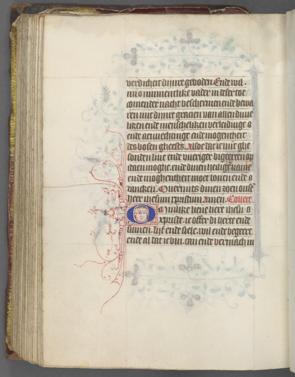 Órakönyv Utrecht használata: fol. 157v, szöveg, c. 1460-1465. alkotó: Master of Gijsbrecht van Brederode