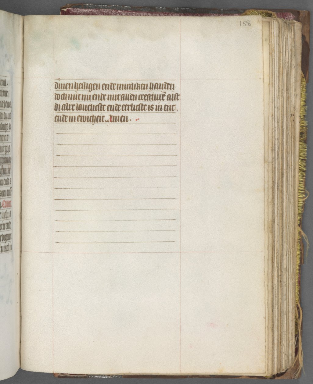 Órakönyv Utrecht használata: fol. 158r, Szöveg, c. 1460-1465. alkotó: Master of Gijsbrecht van Brederode