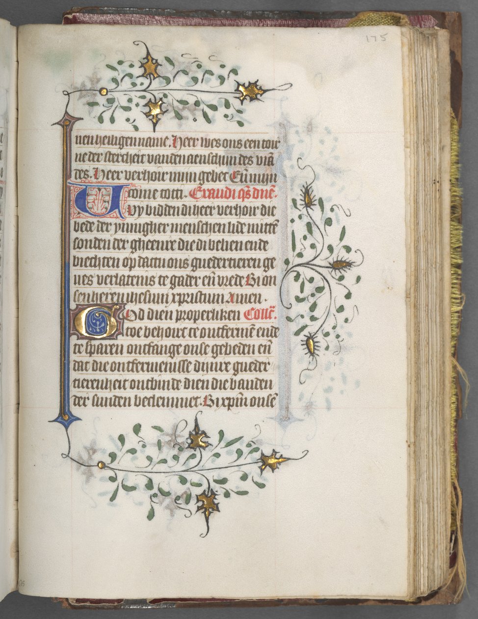 Órakönyv Utrecht használata: fol. 175r, Szöveg, c. 1460-1465. alkotó: Master of Gijsbrecht van Brederode