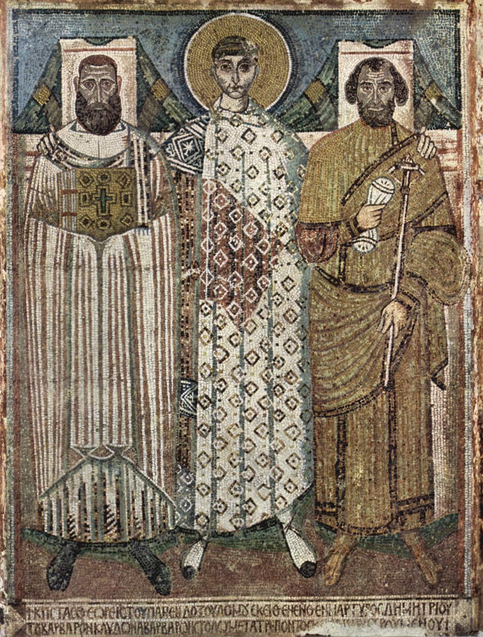Szaloniki Szent Demetriusz az adományozókkal, 6-7 alkotó: Master of Hagios Demetrios